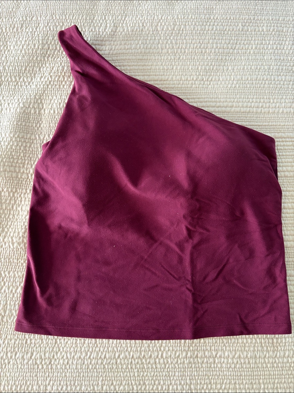 SPANX One-Shoulder Top in Deep Burgundy